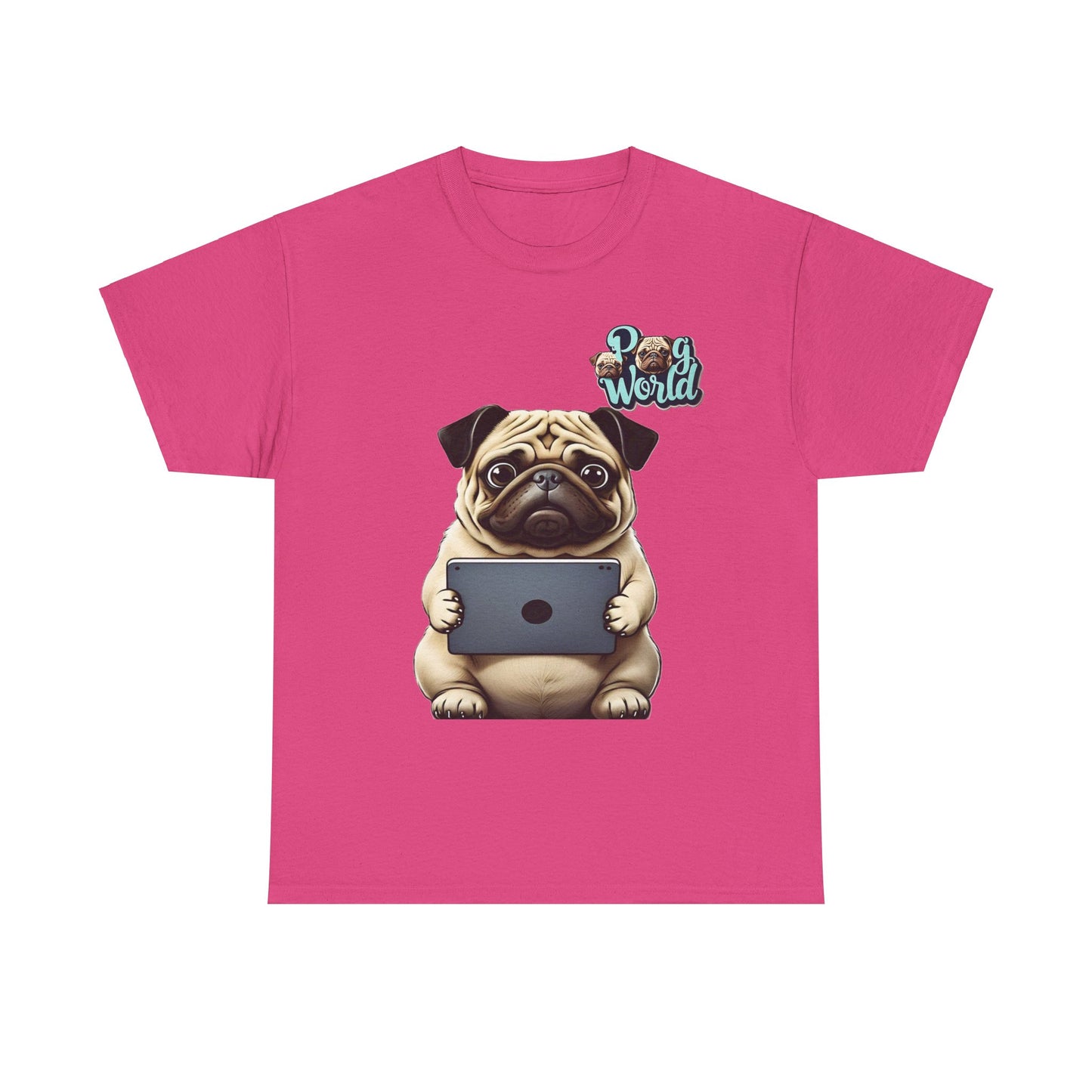 PUG WORDL  Unisex Heavy Cotton Tee