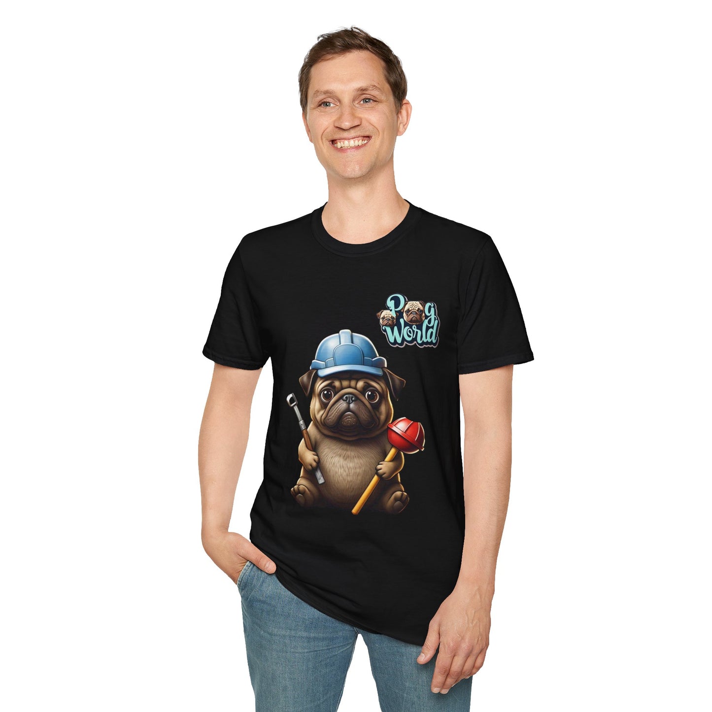 PUG WORLD PLUMER Unisex Softstyle T-Shirt