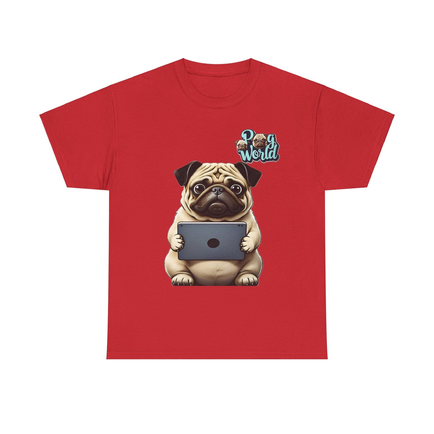 PUG WORDL  Unisex Heavy Cotton Tee