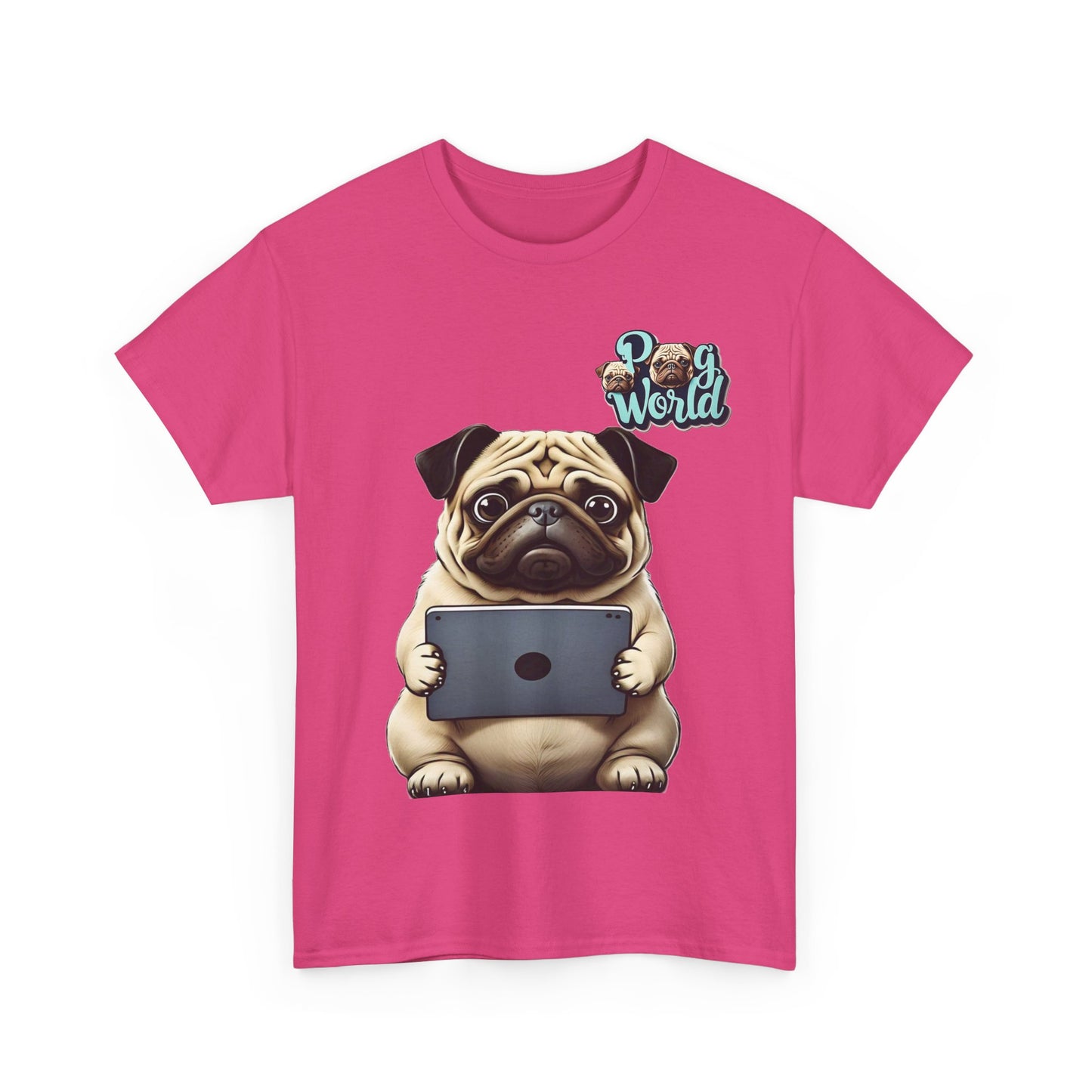 PUG WORDL  Unisex Heavy Cotton Tee