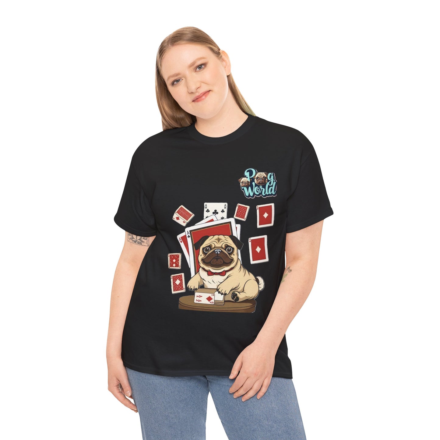 PUG WORLD Unisex Heavy Cotton Tee