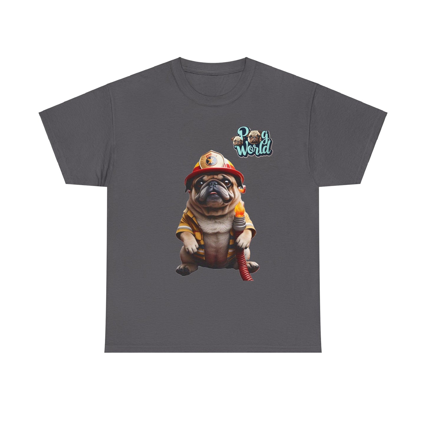 PUG WORDL FIREFIGHTER Unisex Heavy Cotton Tee