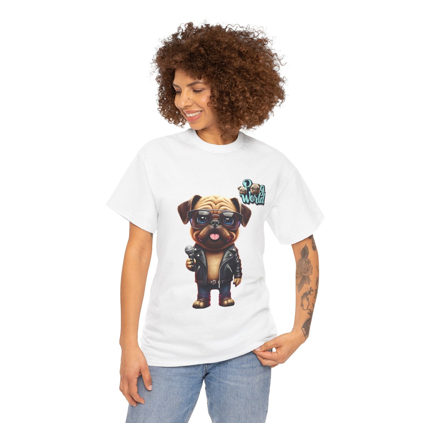 PUG WORLD Unisex Heavy Cotton Tee