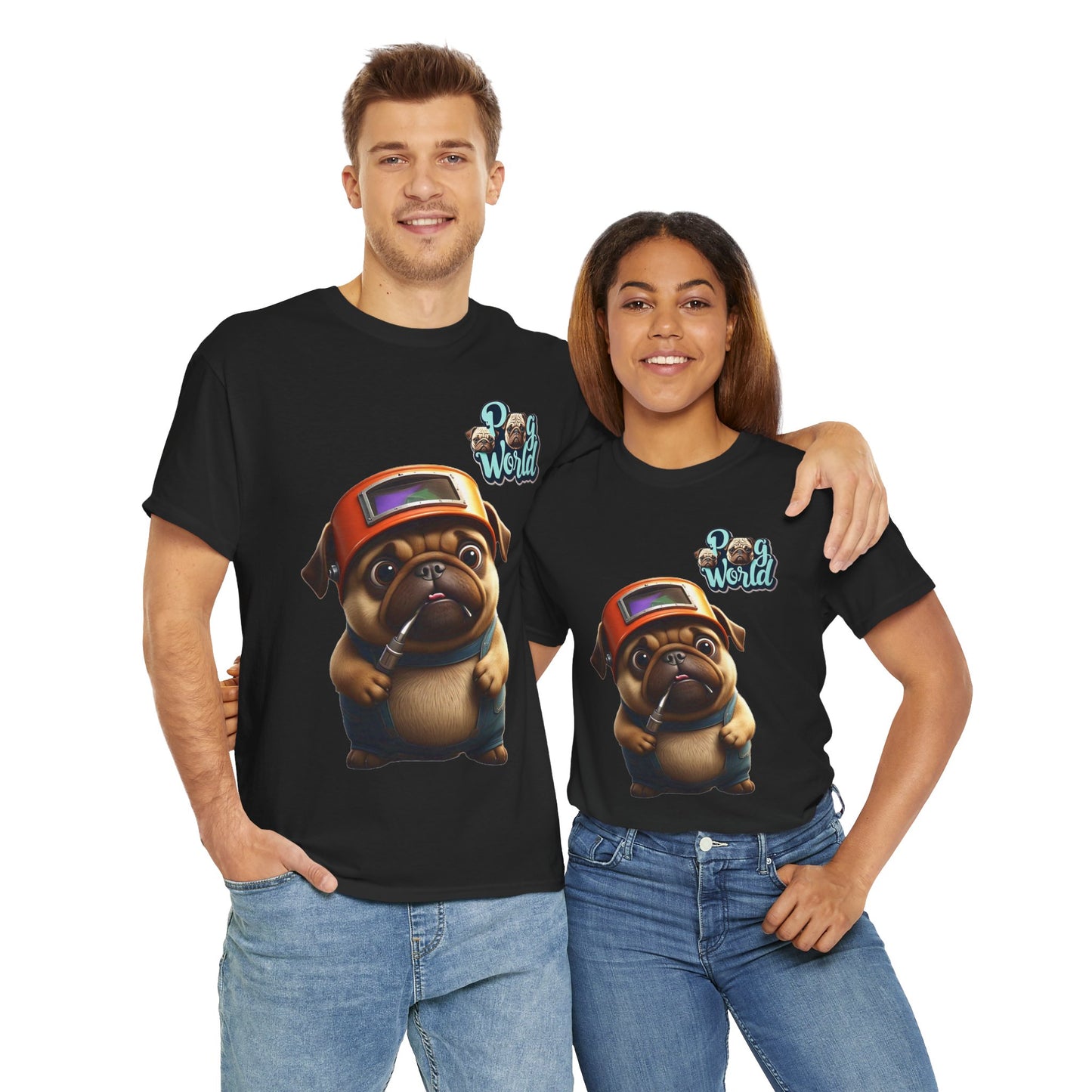 PUG WORDL WELDER Unisex Heavy Cotton Tee