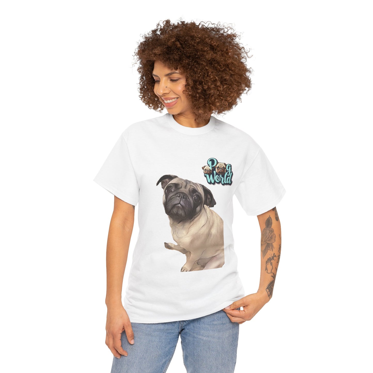 PUG WORLD Unisex Heavy Cotton Tee