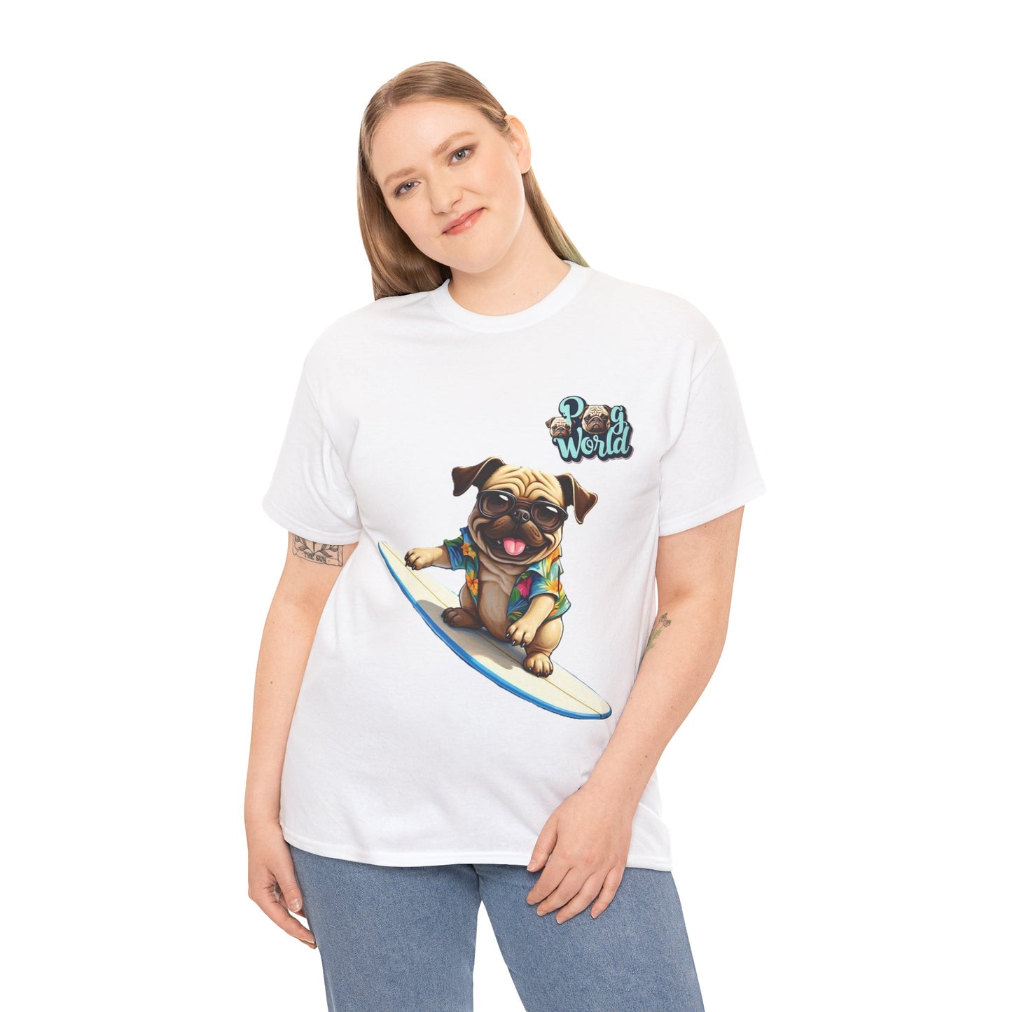 PUG WORDL Unisex Heavy Cotton Tee